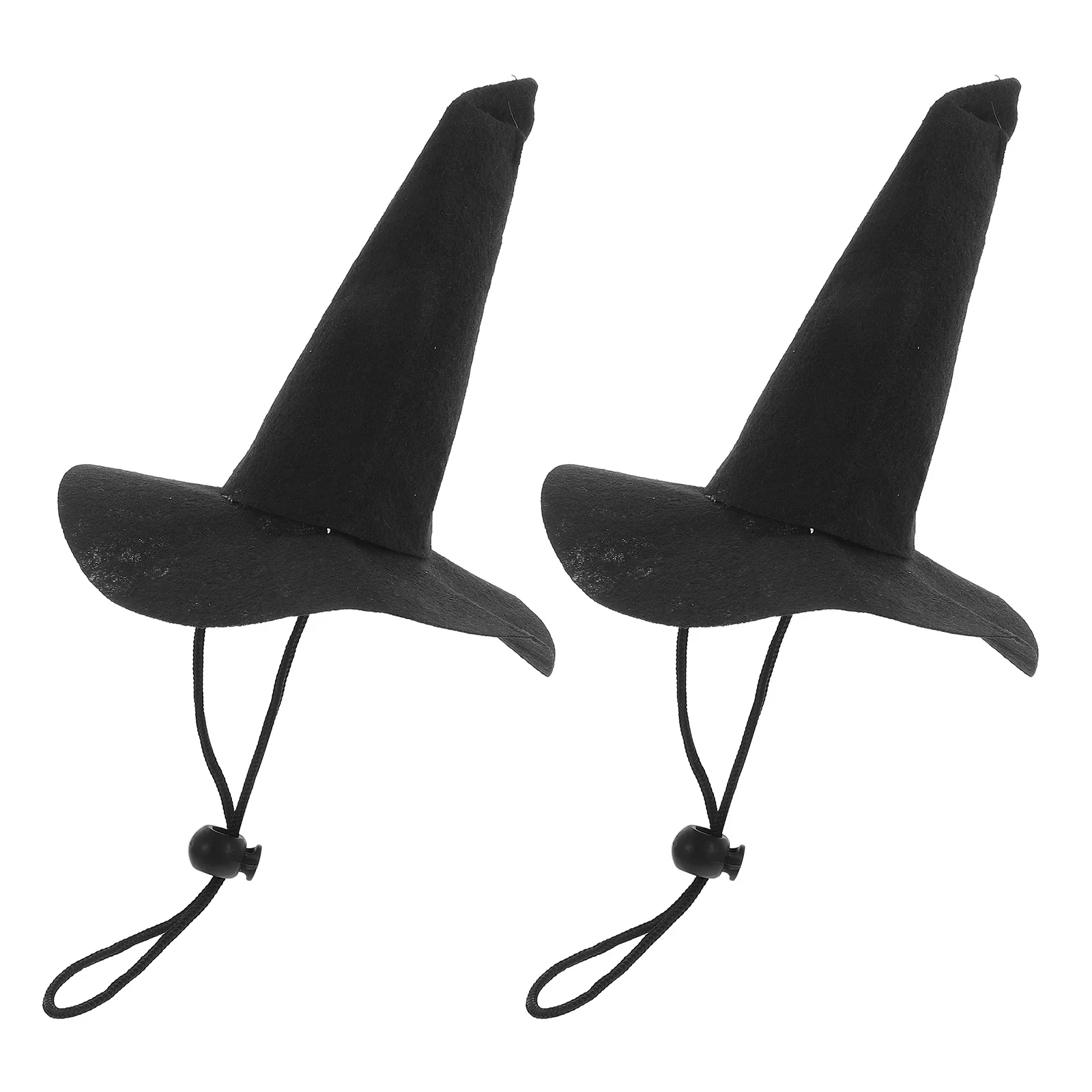 

2pcs Halloween Pet Headdress Washable Reusable Dog Hat For Cosplay Party Decor Adjustable Witch Hat For Pets