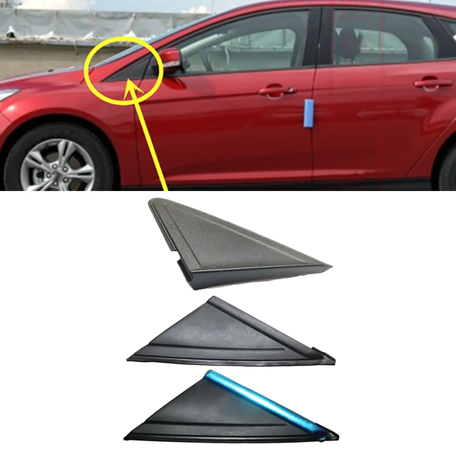 Wooeight 1Pc Rearview Wing Door Side Mirror Corner Triangle Molding Trim Cover Panel Lid For Ford Focus 2005-2018 Exterior Part