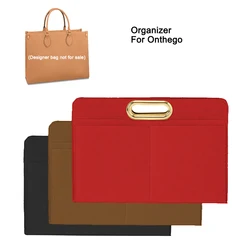 Para onthego pm mm gm sentiu o organizador do saco com punho, inserção interna da bolsa do tote, forro cosmético da bolsa da composição, costume