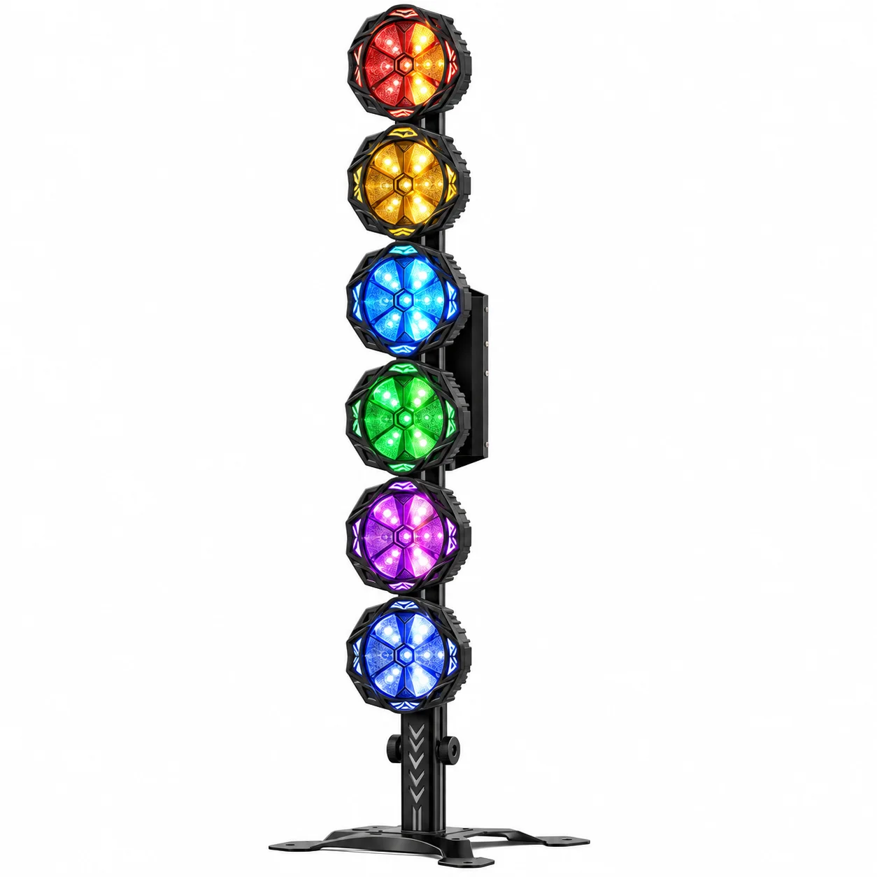 Faro lineare da palco 350W 6LED COB Vintage Blinder 1–20Hz Strobo Flash DMX512 15/33CH per DJ, matrimoni, discoteche, feste da ballo, illuminazione da palco