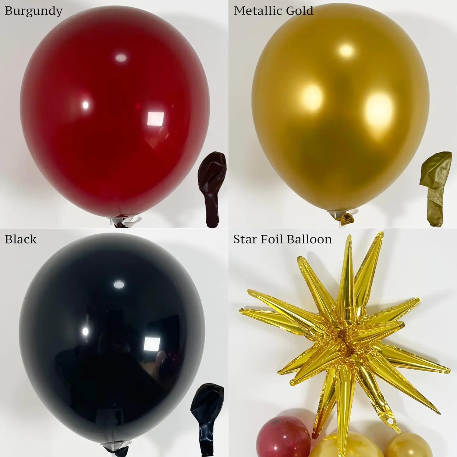128PCS Black Gold Burgundy Balloons Arch Garland Kit for Party Decoration, Birthday, Christmas,Graduation Wedding Baby Shower - view 4