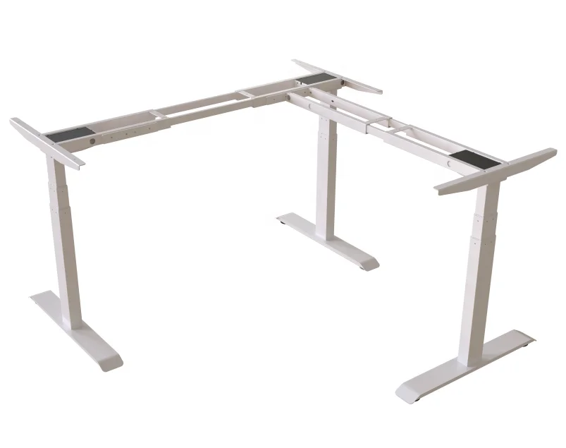 Height Adjustable l Shape Desk Motorized  l Shaped Standing Desk l Shape Electric Desk