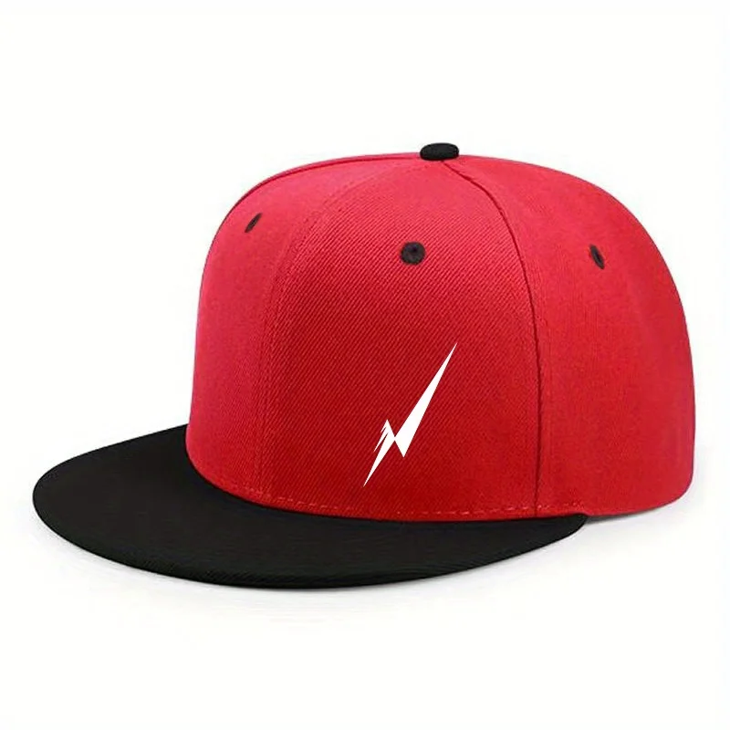 American Street Style Essential Item Score-Boosting Flat Brim Hat Trendy Fashion Design Printed Hip-Hop Cap Unisex