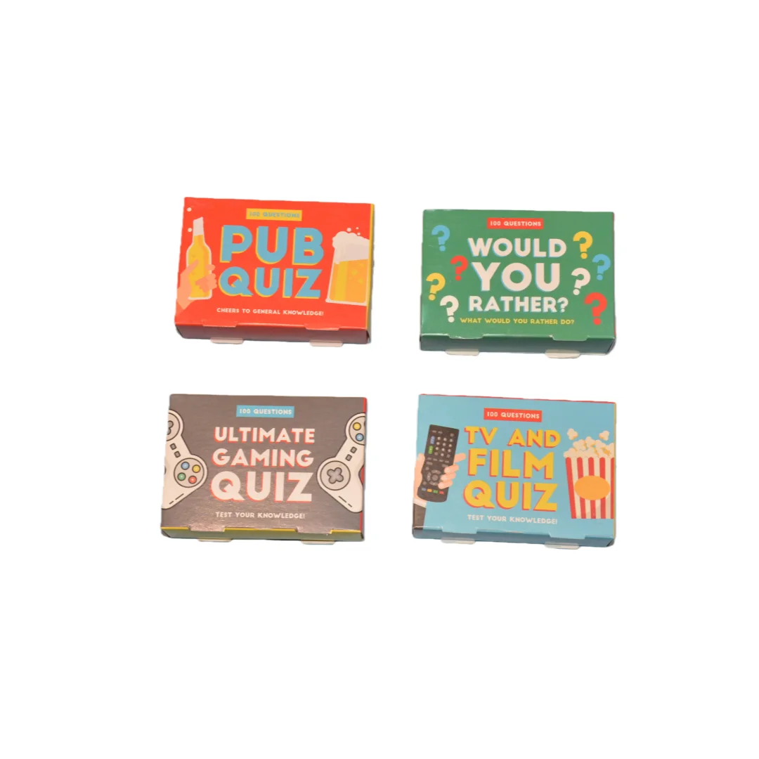 Party Quiz Board Game Set: General Knowledge / Movies & Tv / Games / Fun Choice Cards, Party Ice-Breaking Interactive Quiz Game, Multiple Options Available