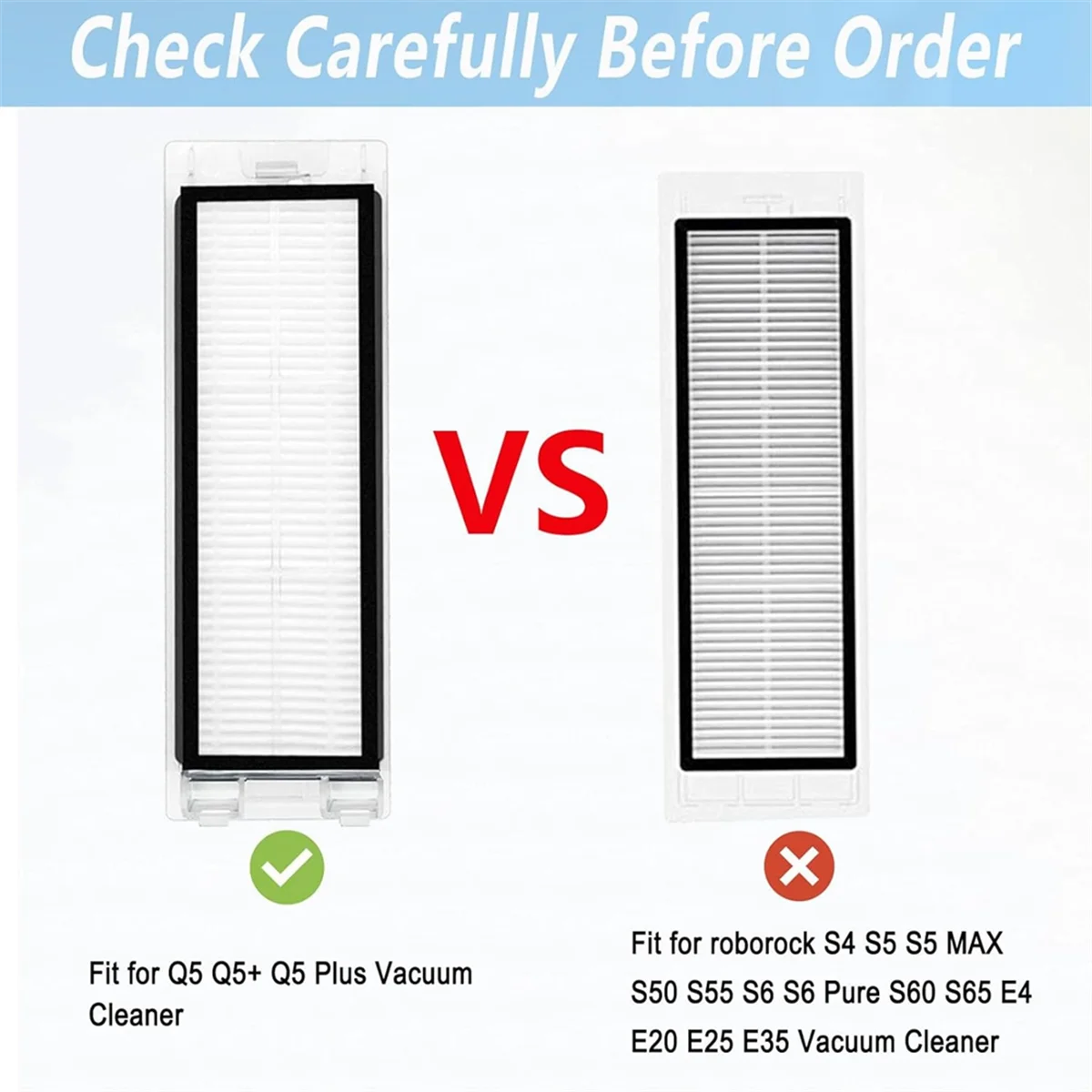 Bagian pengganti untuk Roborock Q5 Q5 + Q5 Plus Robot penyedot debu sikat sisi utama filter Hepa kantong debu
