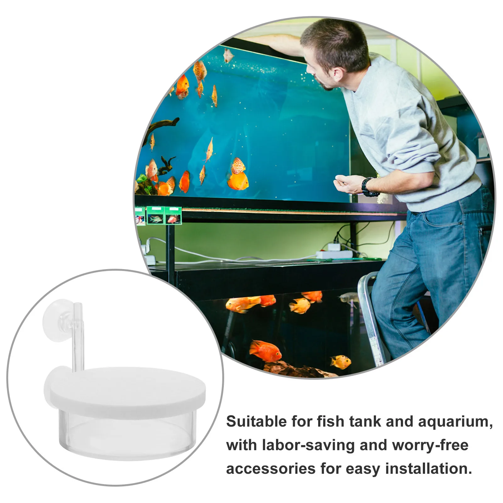 

Fish Tank Oxygen Bubble Stone Acrylic Diffuser Refiner Aquarium Plants Air Bubbler for Fish Tank Aquarium Accessory