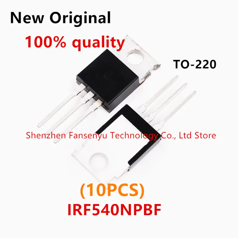 (10piece) 100% New IRF540N IRF540 IRF540NPBF MOSFET 100V 33A 44mOhm 47.3nC TO-220 Chipset