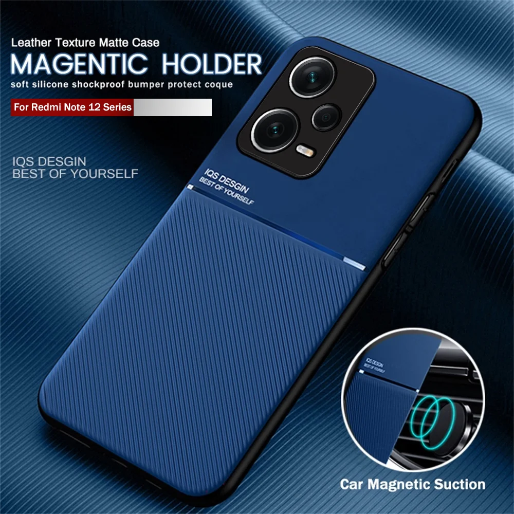 Redmy Note 12 Pro+ 5G Case Magnetic Leather Cover For Redmi Note12 Pro Plus 5G Soft Frame Protect Funda On Readmi Not 12 ProPlus