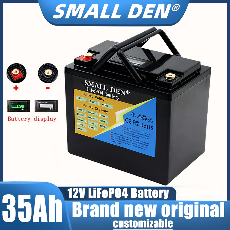12 В 35 А · ч lifepo4 4s 650 Вт ЖК-дисплей eingebaut в bms 12,8 в Elektroauto Boot rv туристический процессор