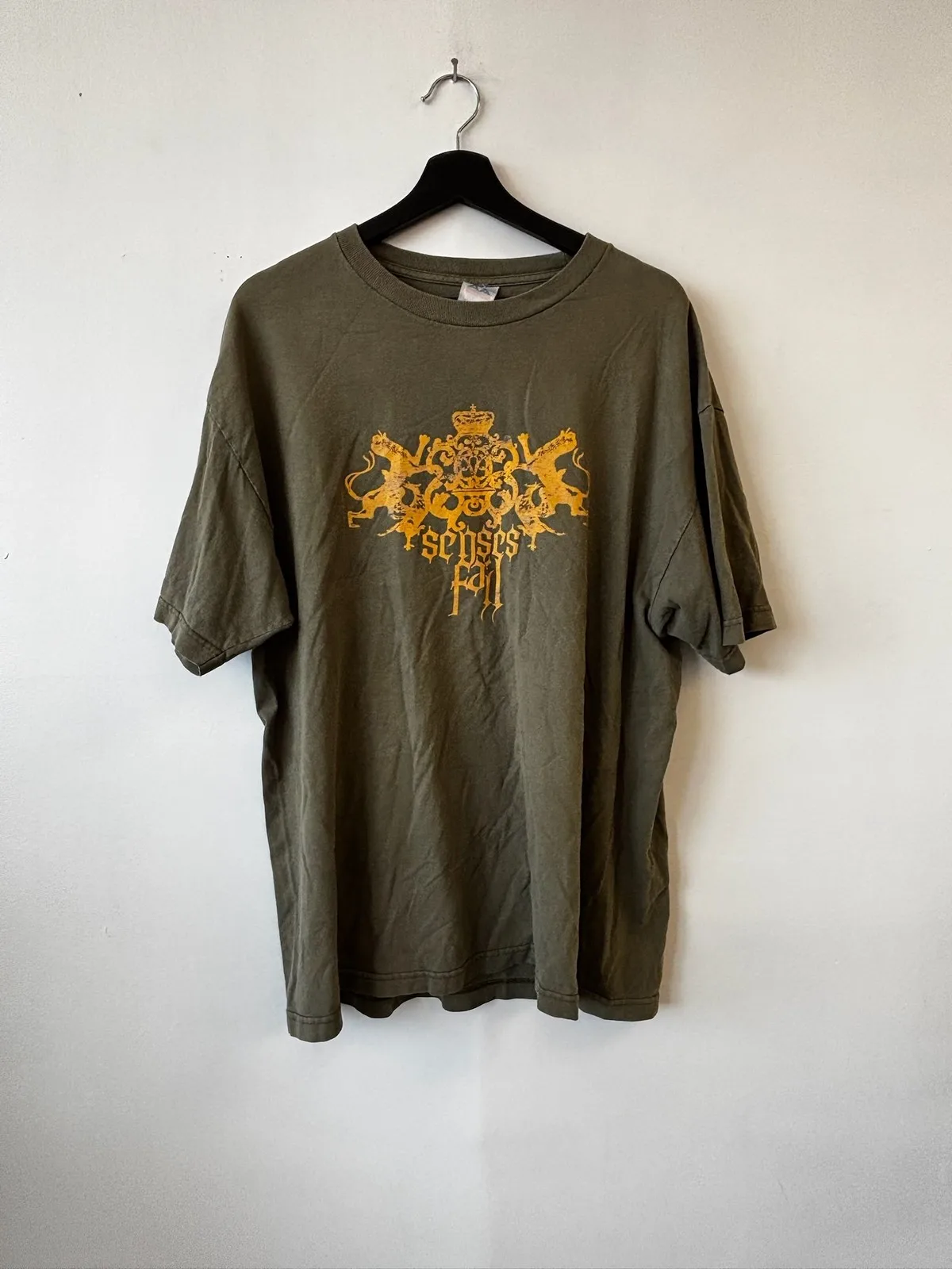 Vintage Senses Fail Shirt Mens Extra Large Band Graphic Emo Post Hardcore 2000s