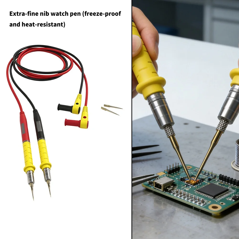 Versatile Professional Multimeter Test Leads For Wide Range Of Meters With Thick Silicone Wire For Accurate Voltage Measurement