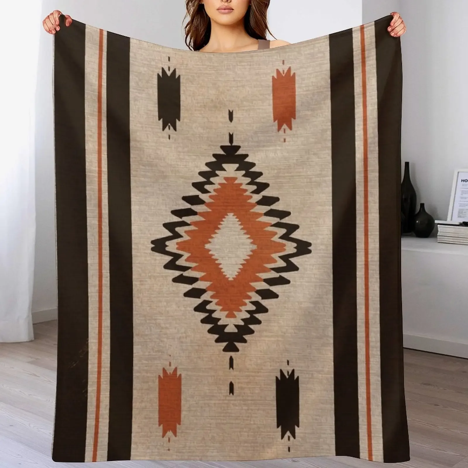 

Boho bohemian illustration art texture Throw Blanket Beautifuls For Decorative Sofa Blankets For Sofas Heavy Blankets