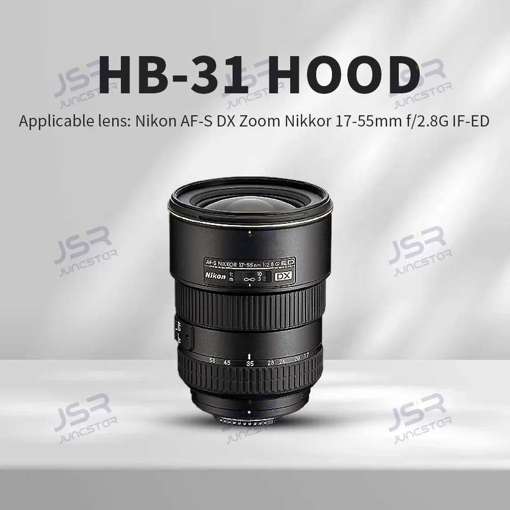 HB-31 درع الضوء مناسب لنيكون AF-S DX Zoom Nikkor 17-55mm f/2.8G IF-ED عدسة CPL UV مرشح