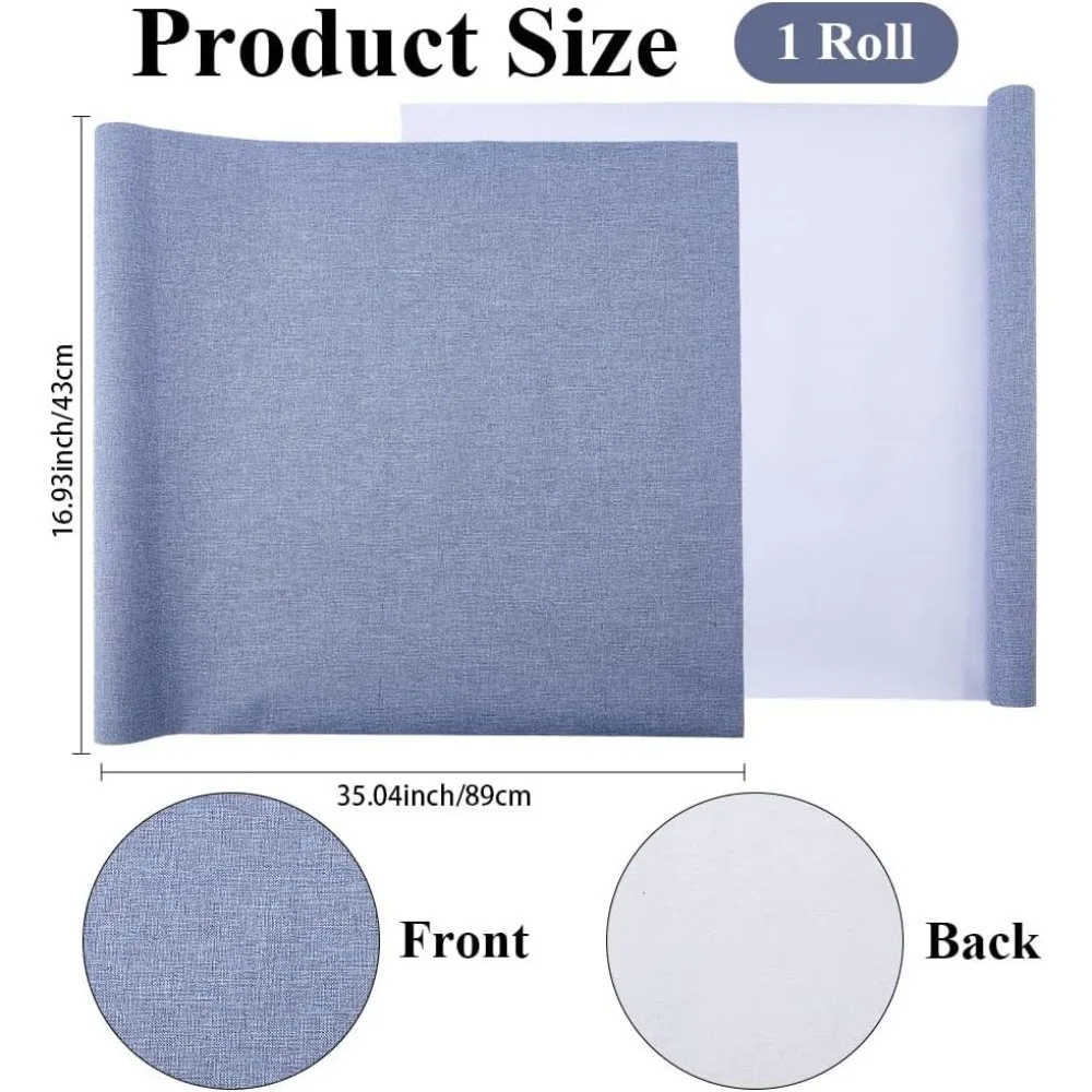 Cornflower Blue Book Cloth Fabric Surface Paper Backed 35 x 17 Inch for Books Binding Bookcover Notebook Album Scrapbooking
