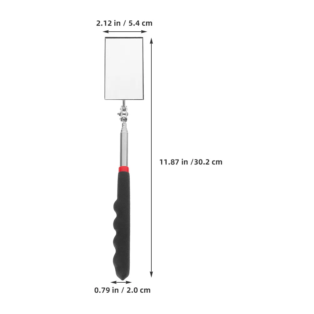 2pcs Extendable Telescoping Inspection Mirror with HD Reflective Surface for Automotive Mechanics