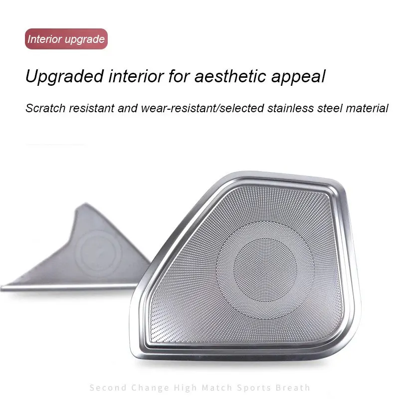 For Porsche Macan Stainless Steel Car Door Speaker Cover Horn Decorative Cover Interior Modification And Upgrade Accessories