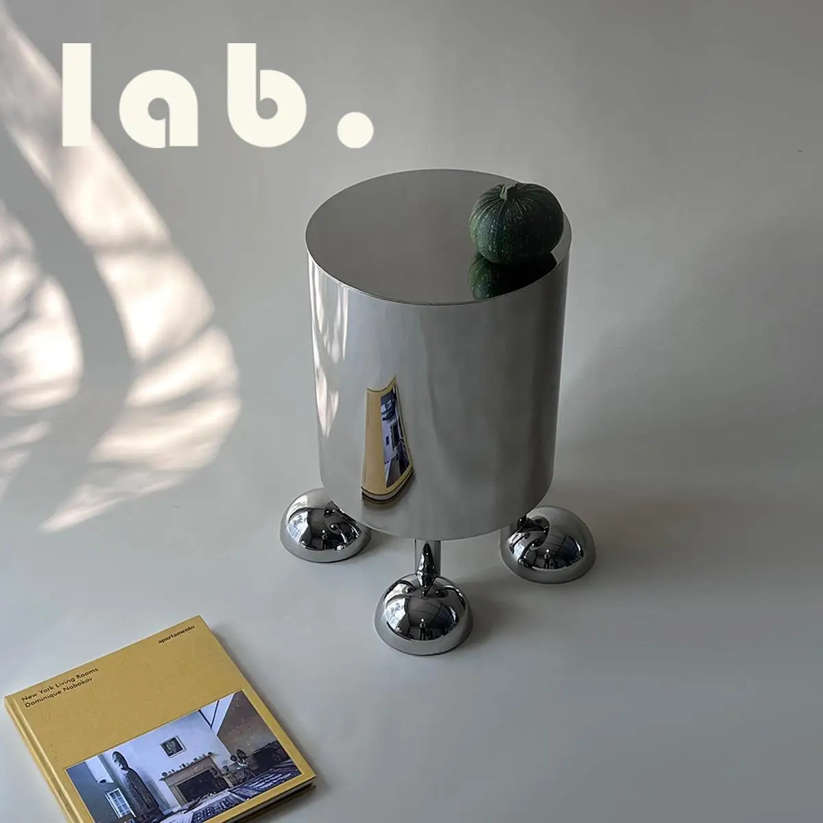 Original Design Stainless Steel Storage Bucket Side Table Minimalist Sofa Corner Table for Bedroom Bedside Use