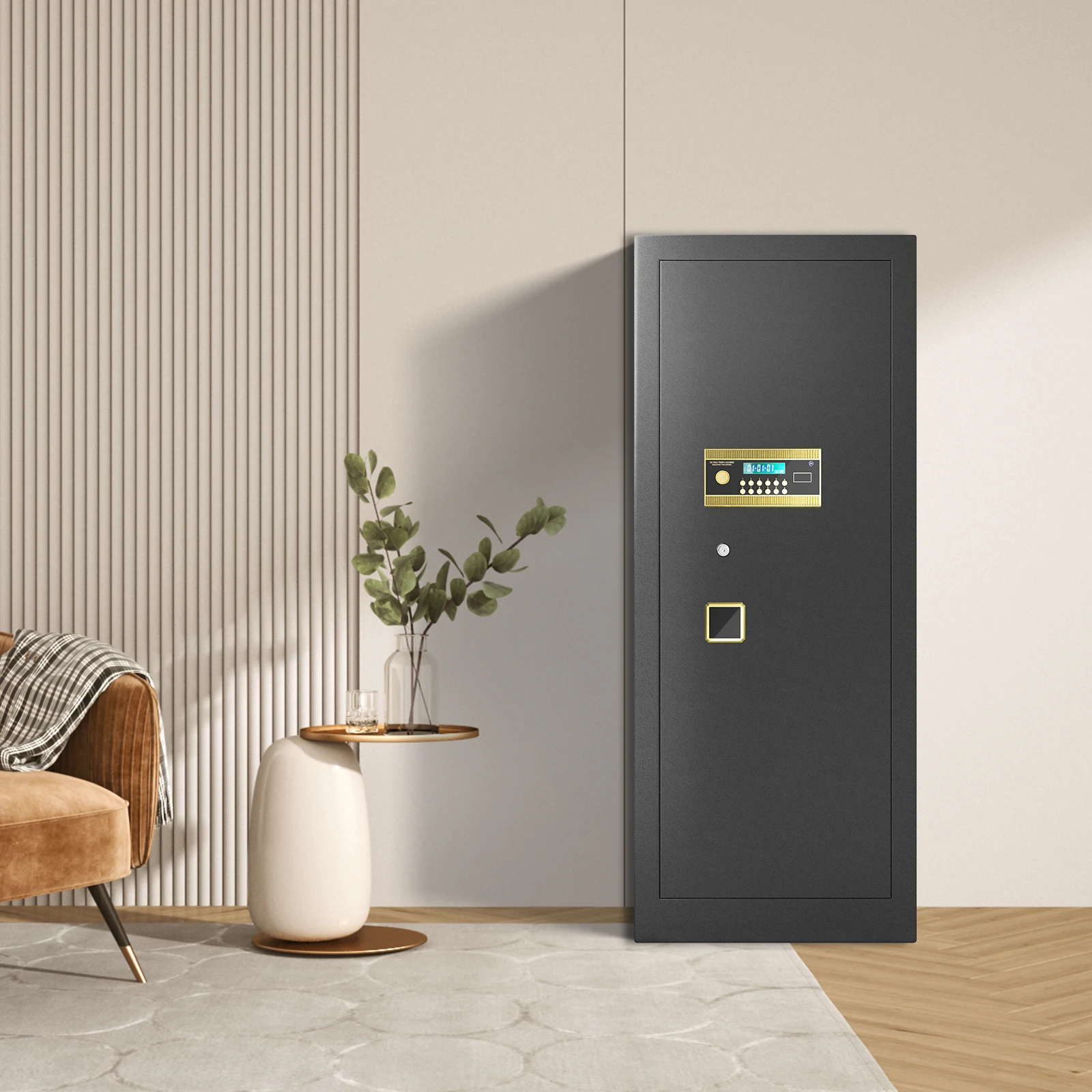 59.05'' Extra Large Safe Box, 17.3 Cubic Feet Heavy Duty Big Safe with Security Double Key Lock & Seperate Lock Box for Document