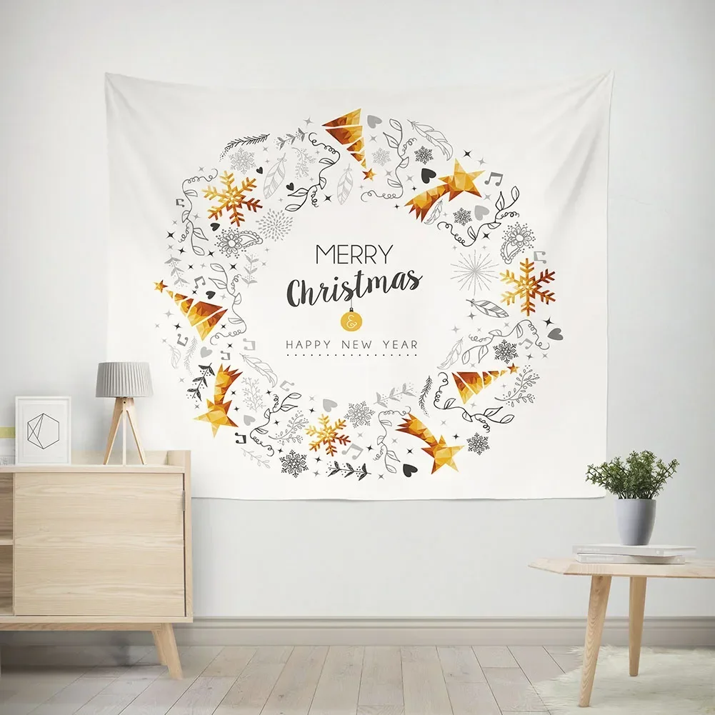 

For Living Room Christmas Decoration Festive Tapestry Cloth Christmas Holiday Season Beautiful Christmas Design