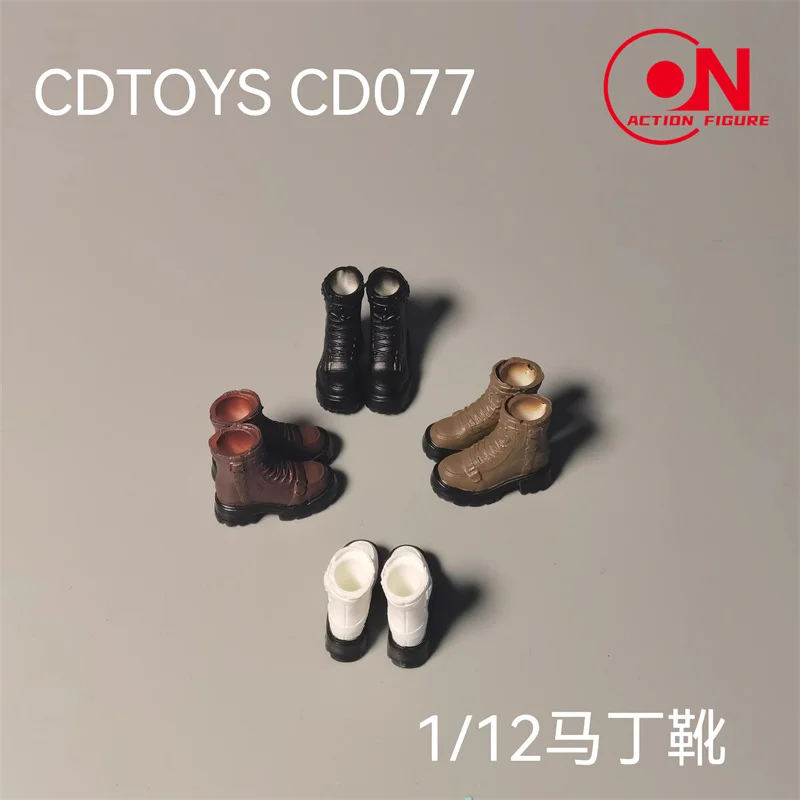 cdtoys cd077 1/12 فاسق دراجة نارية نمط الأحذية الصلبة الأحذية نموذج صالح 6 ''الجندي انفصال قدم عمل الشكل الجسم الدمى #6