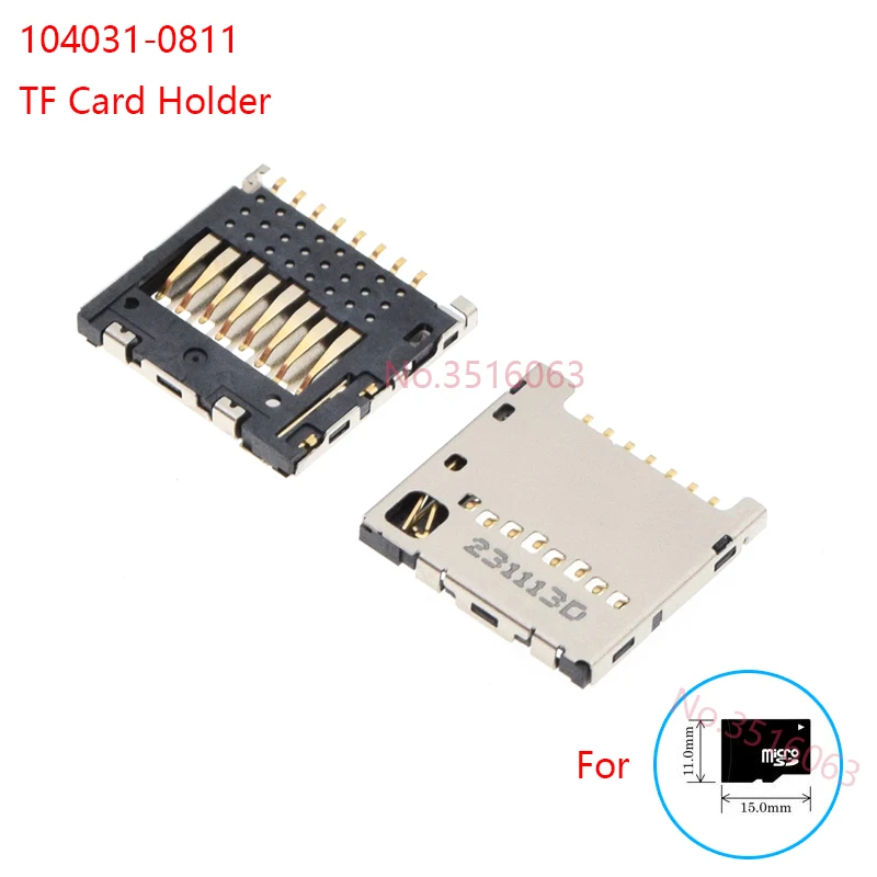 1/5 Stück 1040310811 104031 -0811 Ultradünner TF-Kartenhalter, PCB-Anschlussbuchse, Molex, Push-in, Pull-Out-Typ
