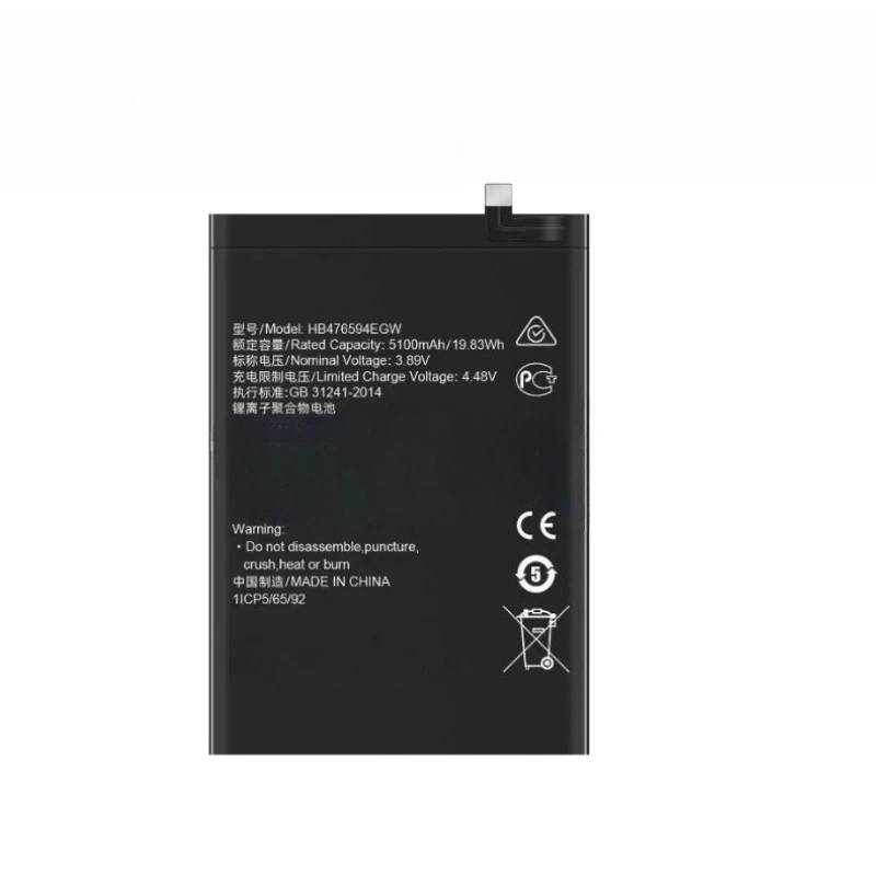 ใหม่ 3.89V 5100mAh สำหรับ Honor X6A X6B HB476594EGW X50i/CRT-AN00 HB416594EGW X8a CRT-LX2 แบตเตอรี่คุณภาพสูงแบตเตอรี่ + เครื่องมือ