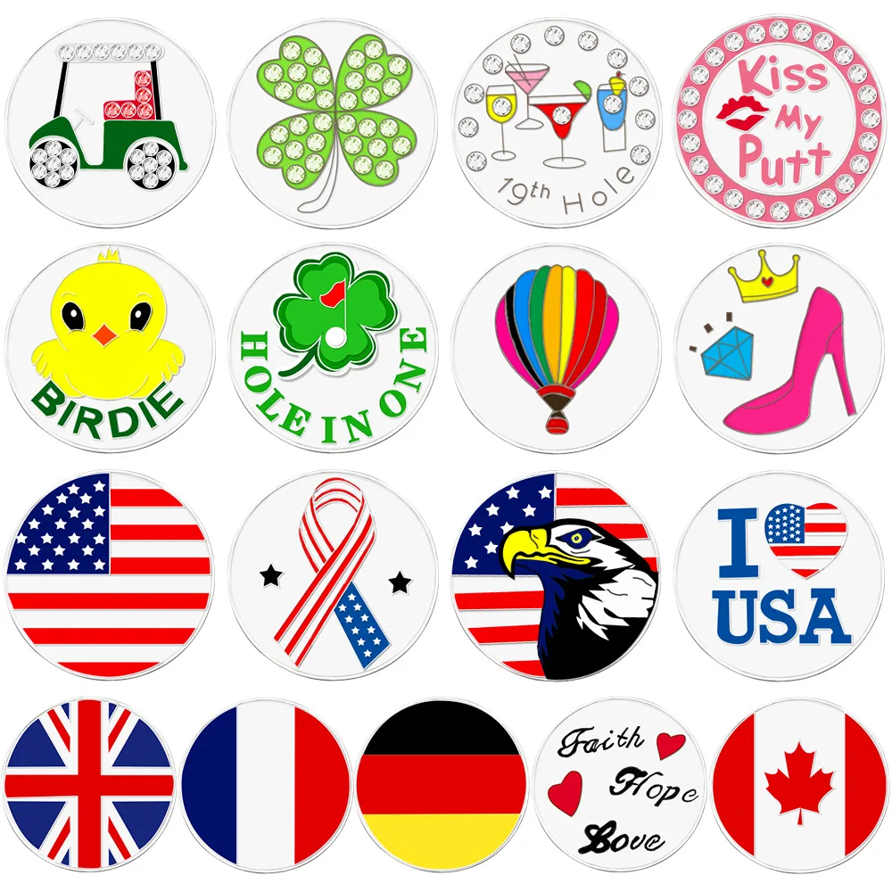 

10 pieces Golf cap clip magnetic iron ball position marker