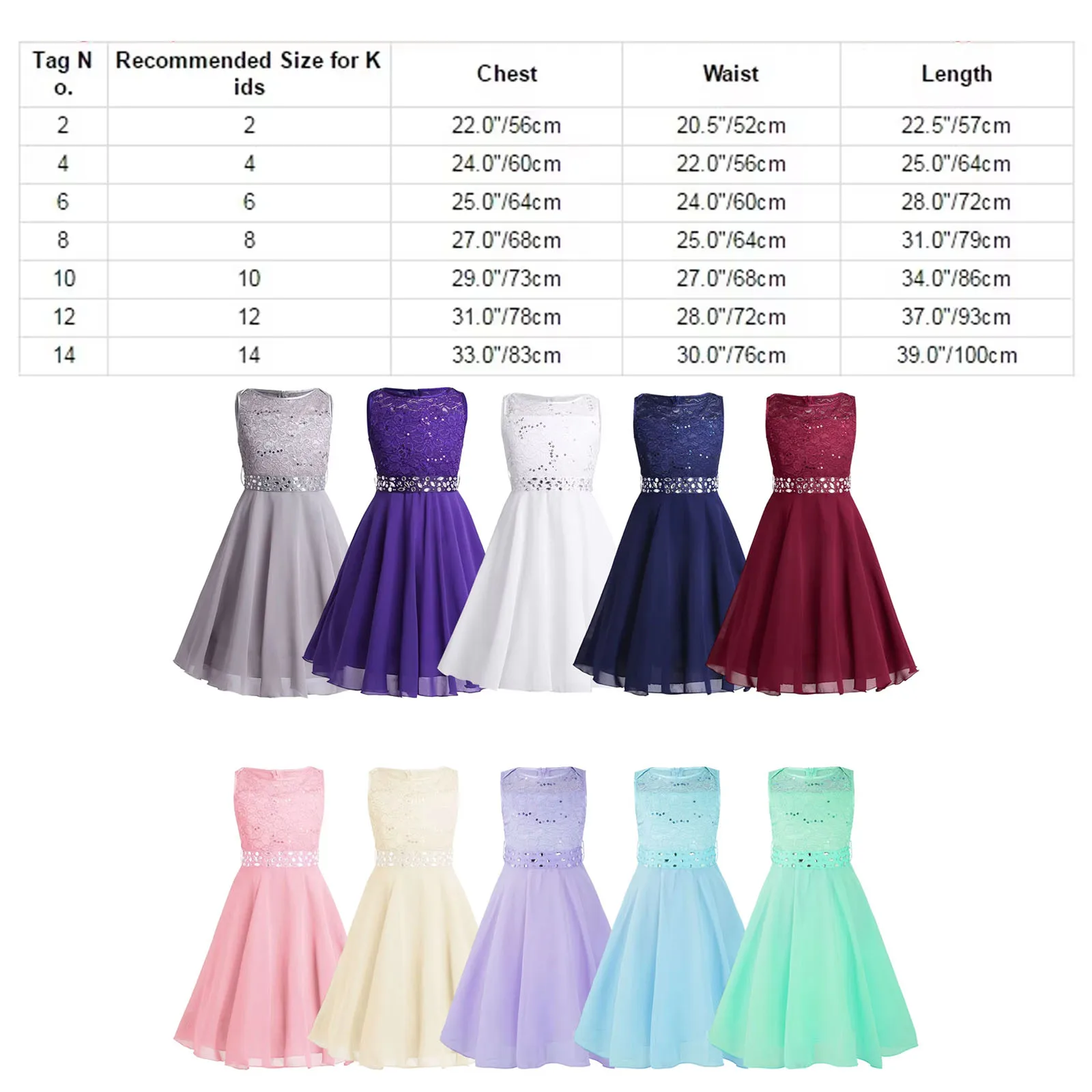 Sequin Kids Flower Girls Evening Party Dress Halter Sleeveless Rhinestone Waist Chiffon Skirt for Formal Wedding Prom Dance Ball