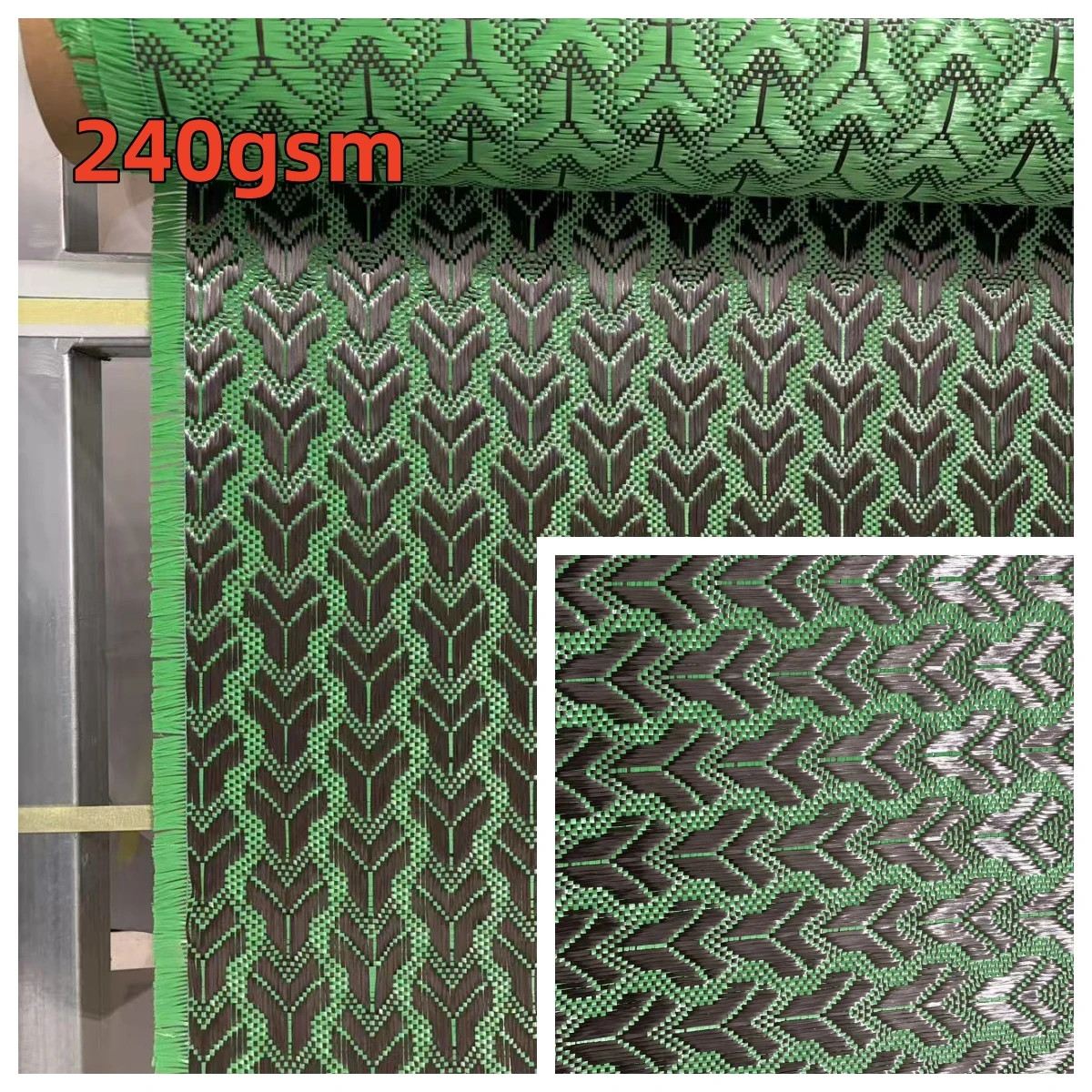 

3k 240gsm real Mixed carbon fiber, triangular pattern 1m/40" wide a slice 100cm*50cm/100cm*30cm，A piece or a separate 2/3 piece.