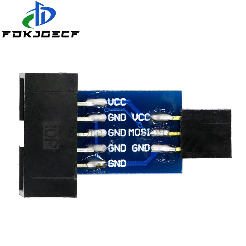 10Pin To 6 Pin Adapter Board + USBASP USBISP AVR Programmer USB ISP USB ASP ATMEGA8 ATMEGA128 Support Win7 64