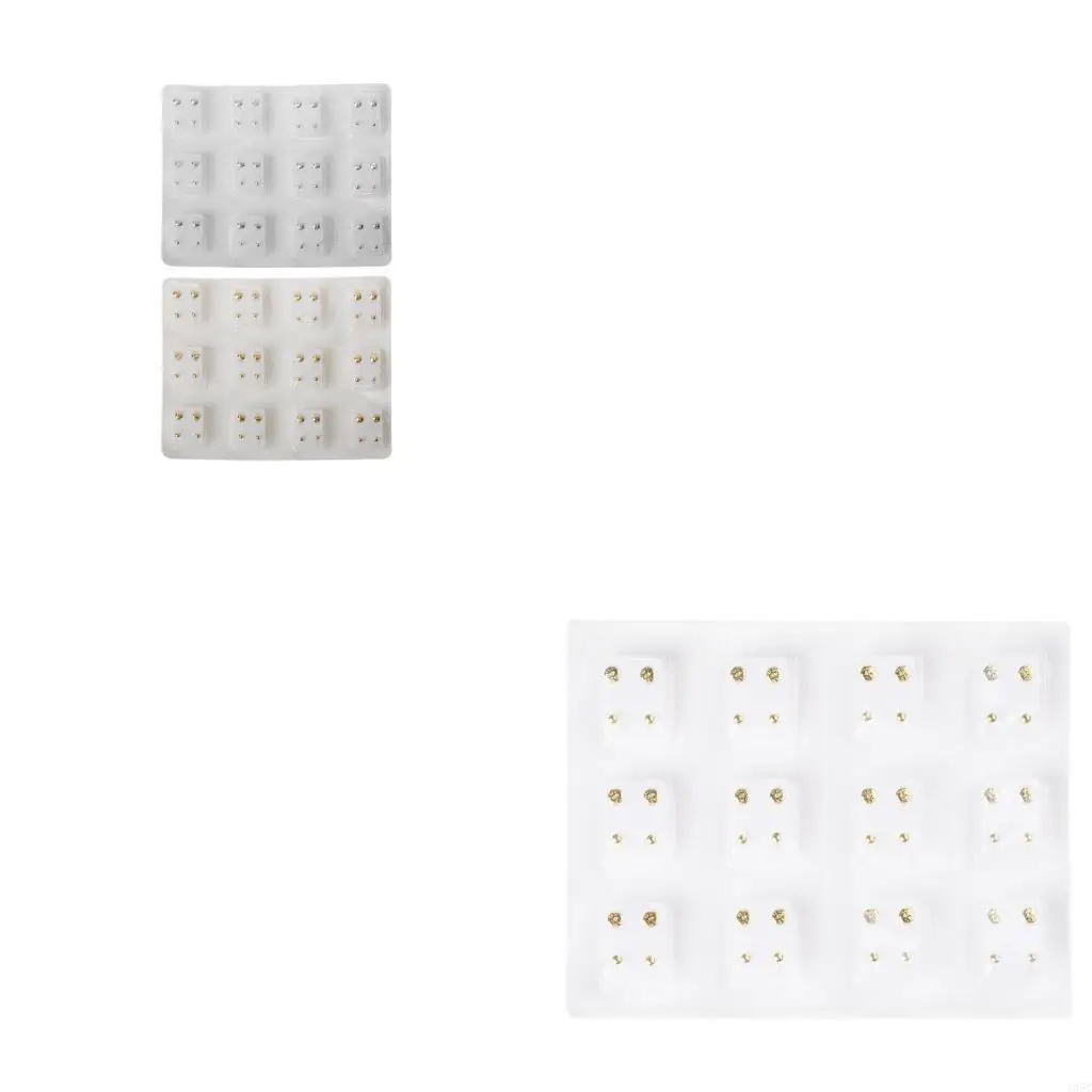 195C 12 Pairs Ear Piercing Earring Disposable Set Ear Jewelry