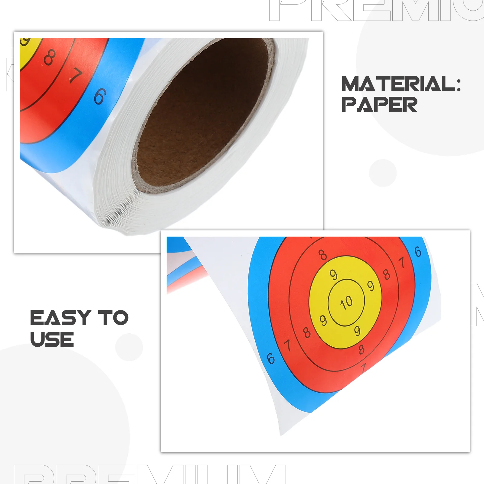 1 لفة من ملصقات هدف الرماية الفلورسنت 76 مم لاصق يتوهج في الظلام لعصا الهدف للتدريب على نطاق الرماية