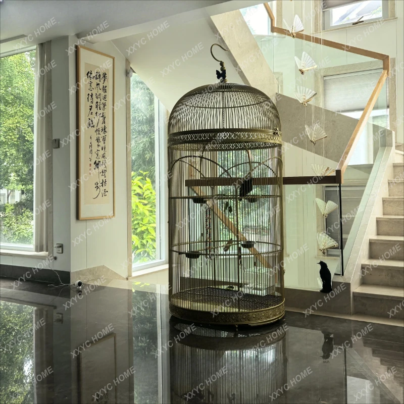 

Большая клетка для птиц из кованого железа, для папагалов, сорок, для двора, балкона, улицы.