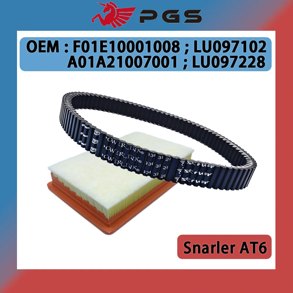 

CVT Drive Belt and Air Filter For Segway Snarler ATV6 SGW570F ATV570 F01E10001008 F01E10001009 LU097102 A01A21007001 LU097228