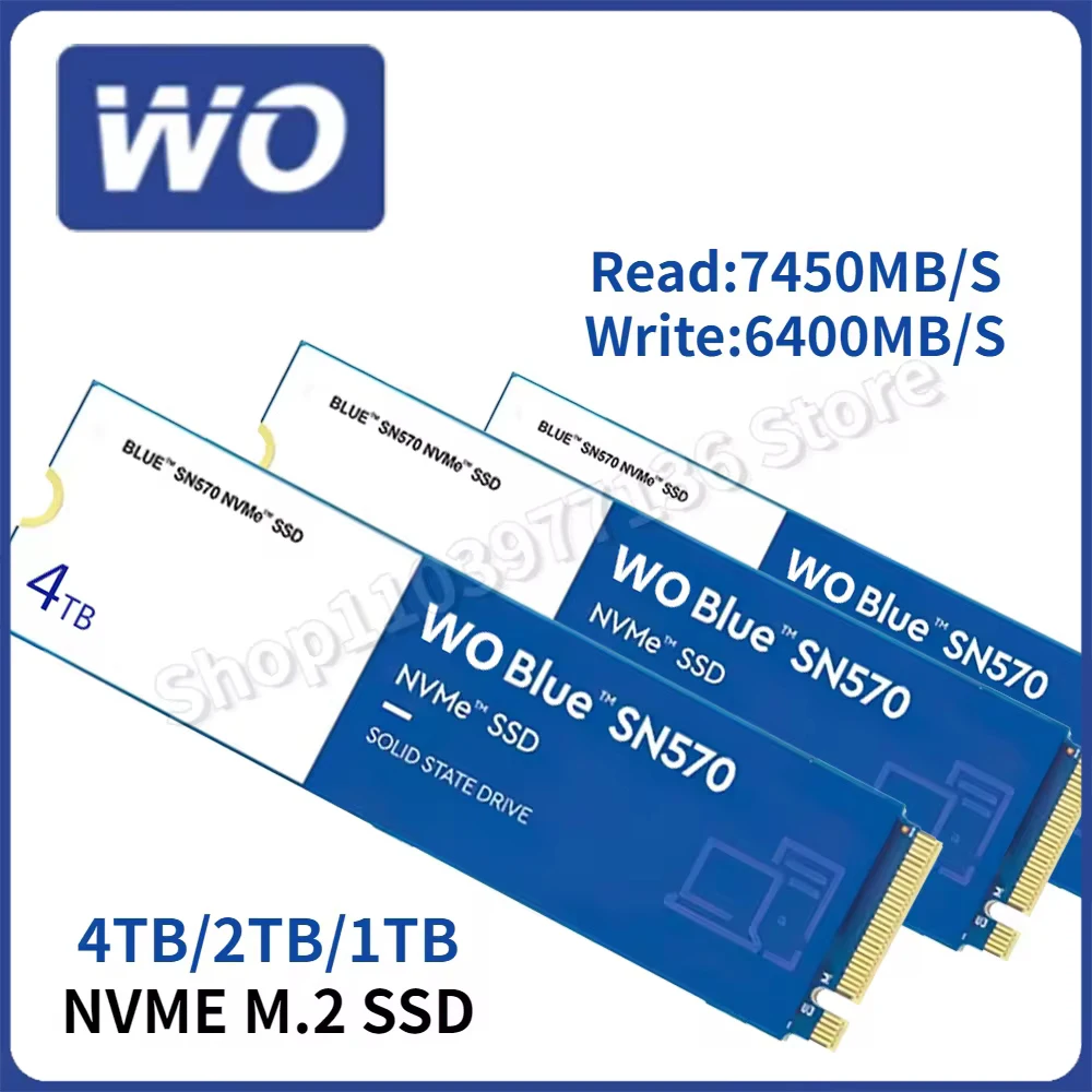 Original New Blue SN570 NVMe SSD High speed 4TB 2TB 1TB SSD PCIe5.0X4 M.2 2280 Internal Solid State Drive For Laptops PC