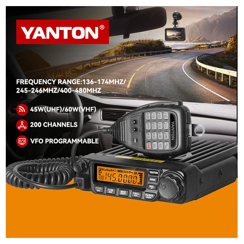 vhf uhf 200CH for car TM-8600 yanton two way radios mobiles