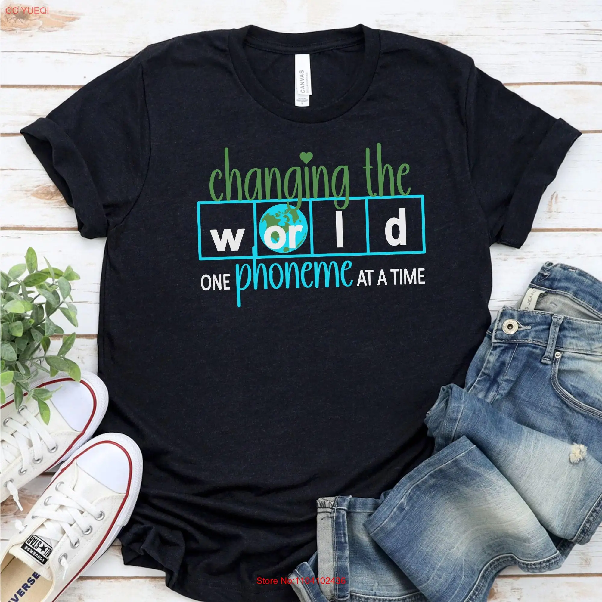 Changing the world one phoneme at a time Orthographic Mapping Dyslexia Teacher shirt Science Reading T I Teach Kids to Read