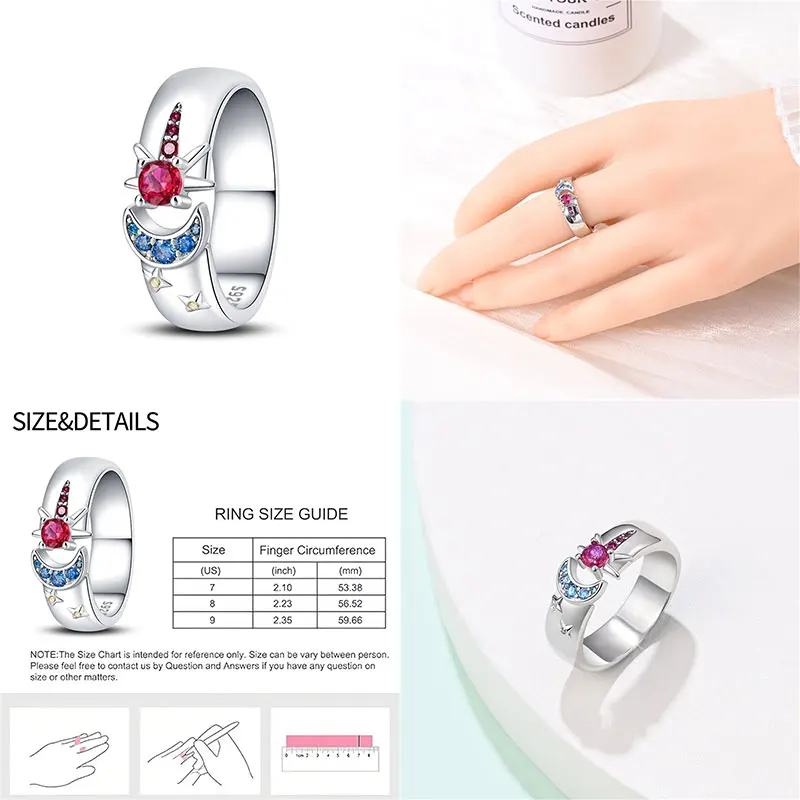 Hot Sale 100% 925 Silver Colorful Stone-Set U-Shaped Splicable Ladies Rings Suitable For Anniversary Jewelry Making Women Gift