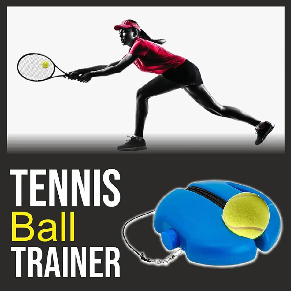 مجموعة أدوات تدريب التنس المنفردة مع حبل مرن طويل ومعدات تدريب التنس غير قابلة للانزلاق وقاعدة قابلة للتعديل للمبتدئين #2