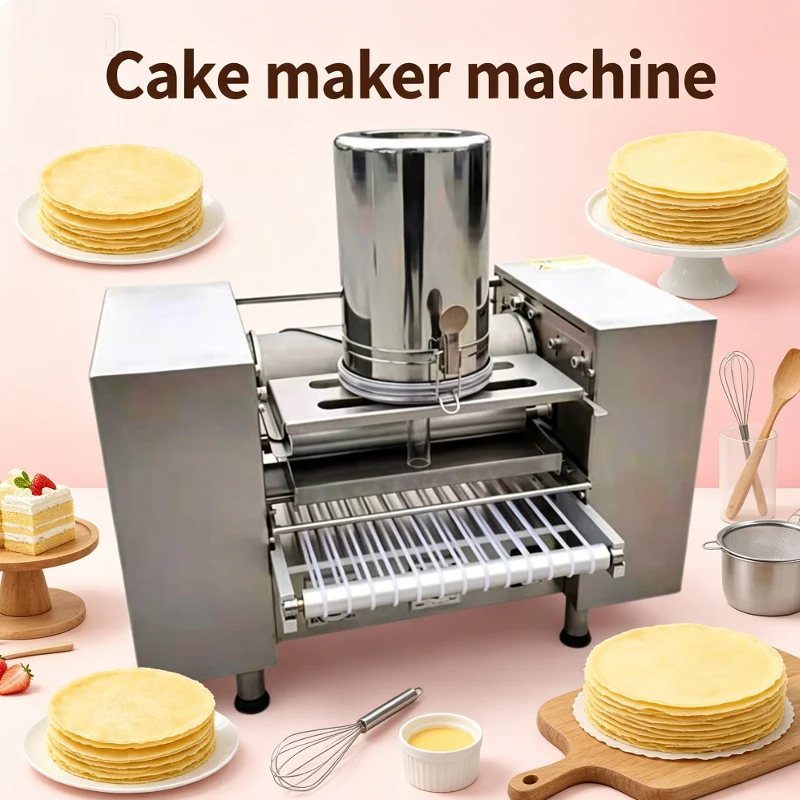 Full Automatic Commercial Thousand Layer Cake Making Machine Mini Mango Durian Spring Rolls Skin Cake Forming Machine