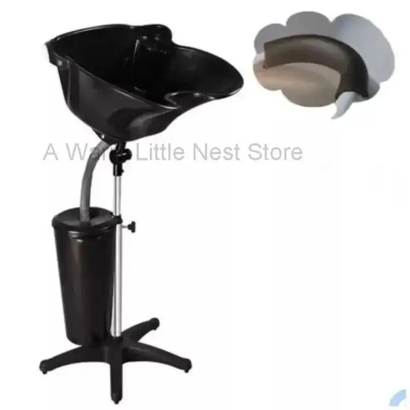 Barbershop Shampoo Chair Mobile Height Adjustable Salon Furniture Hairdresser Hair Wash Tub Sink Beauty Salon Home Accessories B