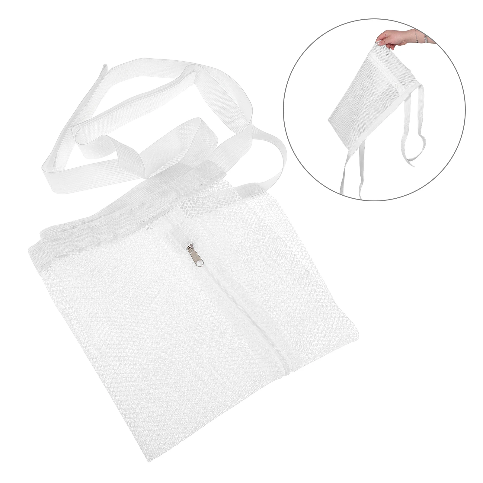 

Large Sneakers Wash Bag Honeycomb Mesh Dry Net Pouch Zipper Elastic Strap Shoe Washing Storage Bag Laundry Mesh Wash Bags