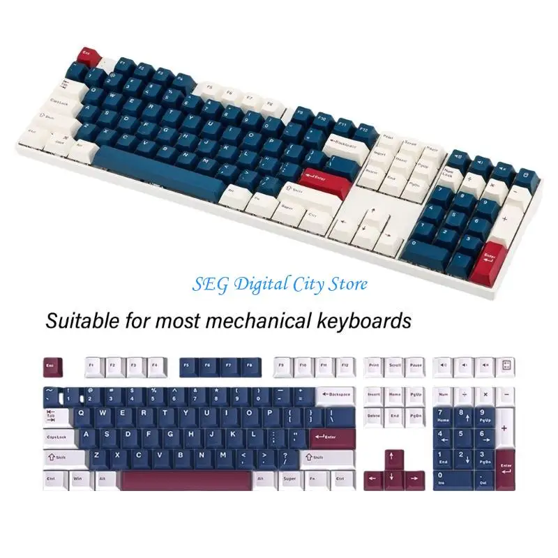 

U75B 136Keys Mech Keycaps PBT Double Shot Incections Оригинальный профиль клавиша клавиши клавиш для механических