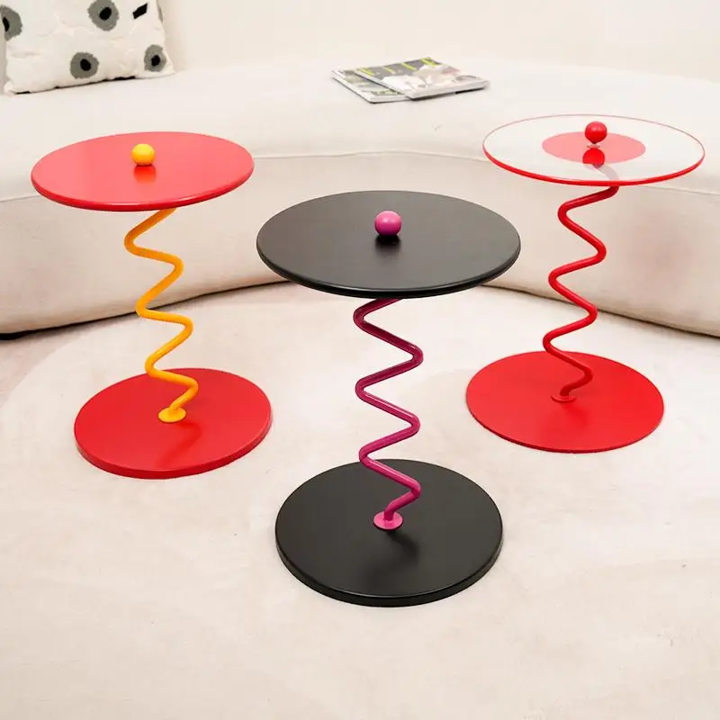 

Акцентный стол с волнистым дизайном, современные журнальные столики для минималистской мебели для гостиной, небольшая космическая квартира, эстетический домашний декор