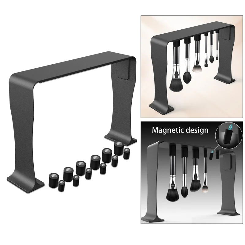 12 magnetische Slots Make-Up Pinsel Trocknung Lagerung Rack Nagel Pinsel Lagerung Stehen Bad Arbeitsplatte Schlafzimmer Kosmetische Werkzeuge