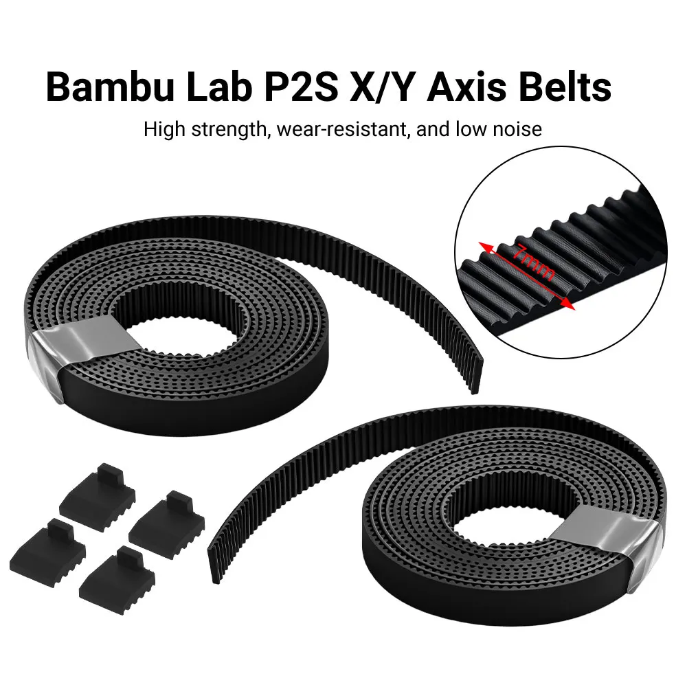 Bambu Lab P2S 3D Printer Timing Belt Wear Resistant Replacement Parts XY-Axis Belt Kit For P2S 3D Printer Parts