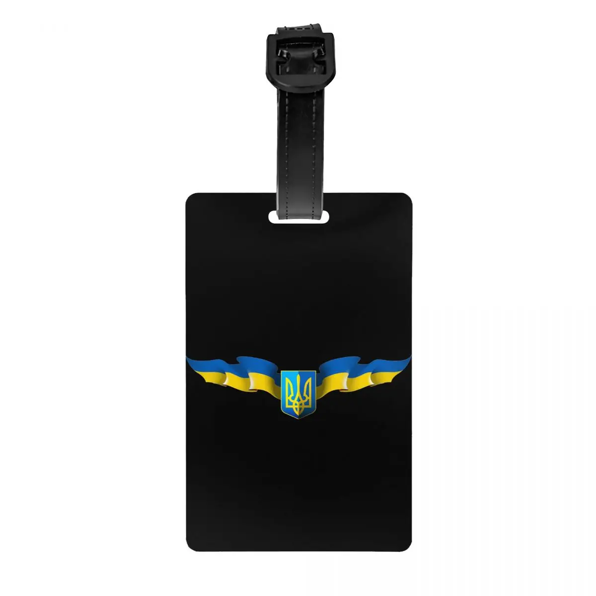 

Custom Flag Of Ukraine Luggage Tag Privacy Protection Ukrainian Coat Of Arms Baggage Tags Travel Bag Labels Suitcase