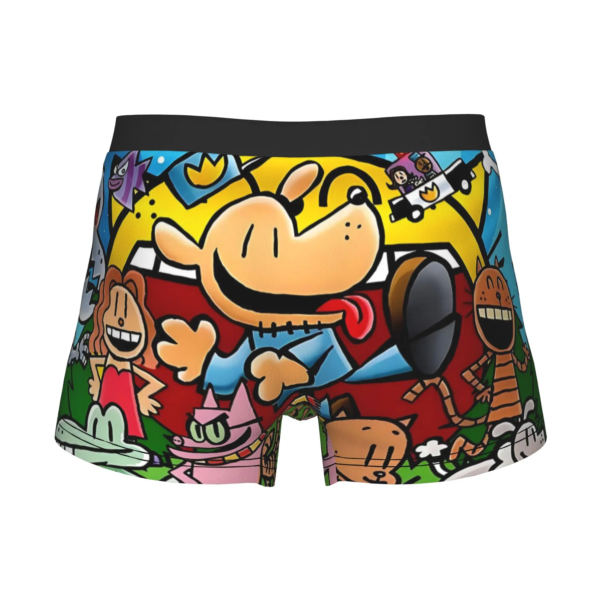 D-Dogman Theme Underwear Men Print Comic Movie Boxer Shorts Panties Briefs Breathable Underpants