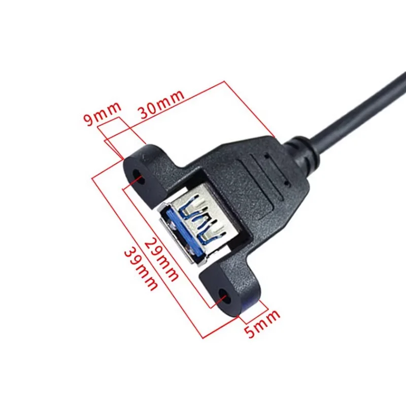 Соединительный кабель для основной платы компьютера типа e с винтами для крепления панели, кабель для передачи данных, 0,5 м, USB 3,0, мама