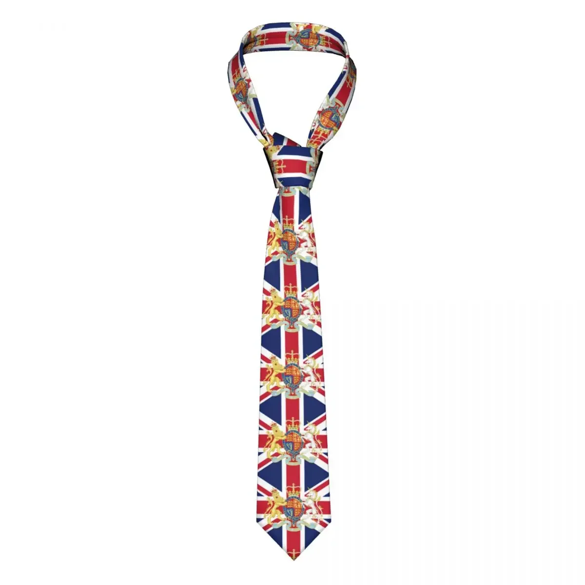 

Queen Elizabeth Platinum Souvenirs British Flag Tie For Men Women Necktie Clothing Accessories